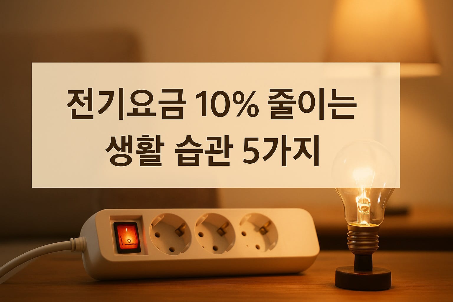 ⚡ 전기요금 10% 줄이는 생활 습관 5가지